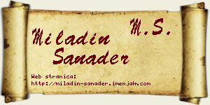 Miladin Sanader vizit kartica